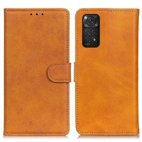 Folio-hoesje voor Xiaomi Redmi Note 11 / 11S Retro Mat Leereffect