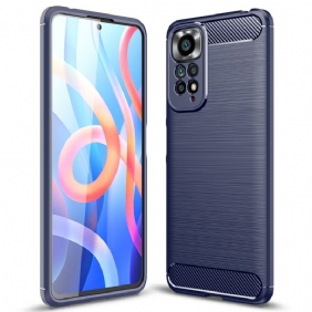 Hoesje voor Xiaomi Redmi Note 11 / 11S Geborstelde Koolstofvezel