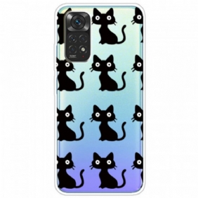 Hoesje voor Xiaomi Redmi Note 11 / 11S Meerdere Zwarte Katten