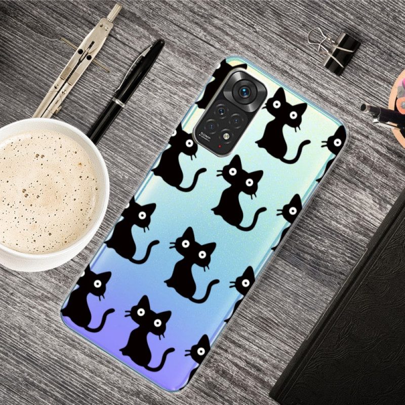 Hoesje voor Xiaomi Redmi Note 11 / 11S Meerdere Zwarte Katten