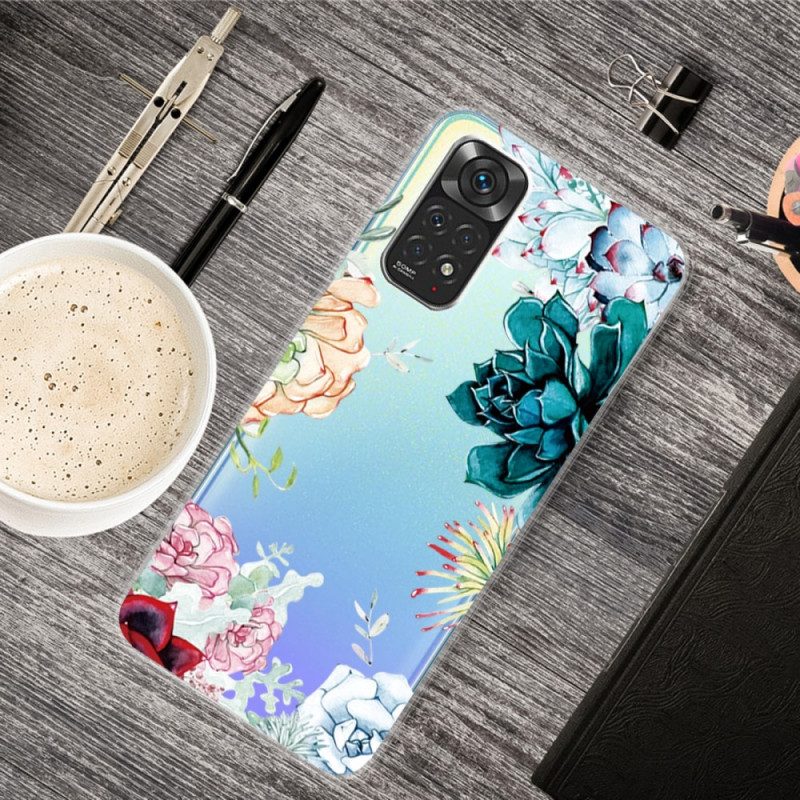 Hoesje voor Xiaomi Redmi Note 11 / 11S Naadloze Aquarel Bloemen