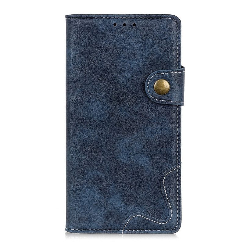 Leren Hoesje voor Xiaomi Redmi Note 11 / 11S Artistiek En Naden