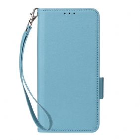 Leren Hoesje Oneplus 12 5g Dubbele Sluiting En Riem Bescherming Hoesje