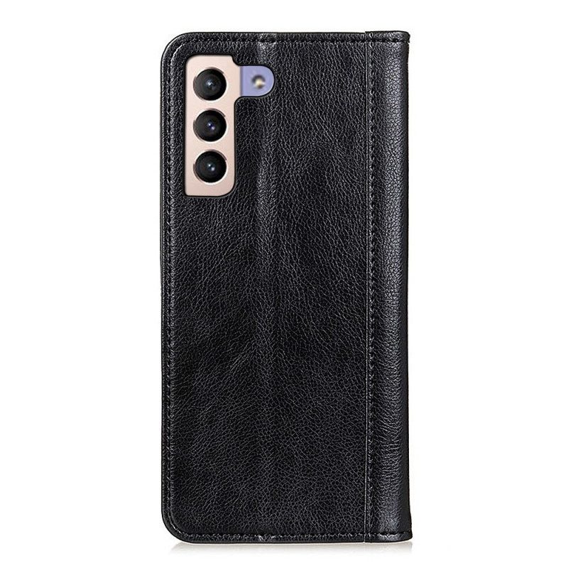 Bescherming Hoesje voor Samsung Galaxy S22 Plus 5G Folio-hoesje Elegantie Split Litchi Leer