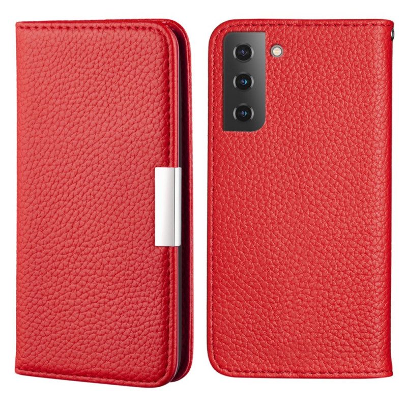 Bescherming Hoesje voor Samsung Galaxy S22 Plus 5G Folio-hoesje Imitatieleer Litchi Ultra Chic