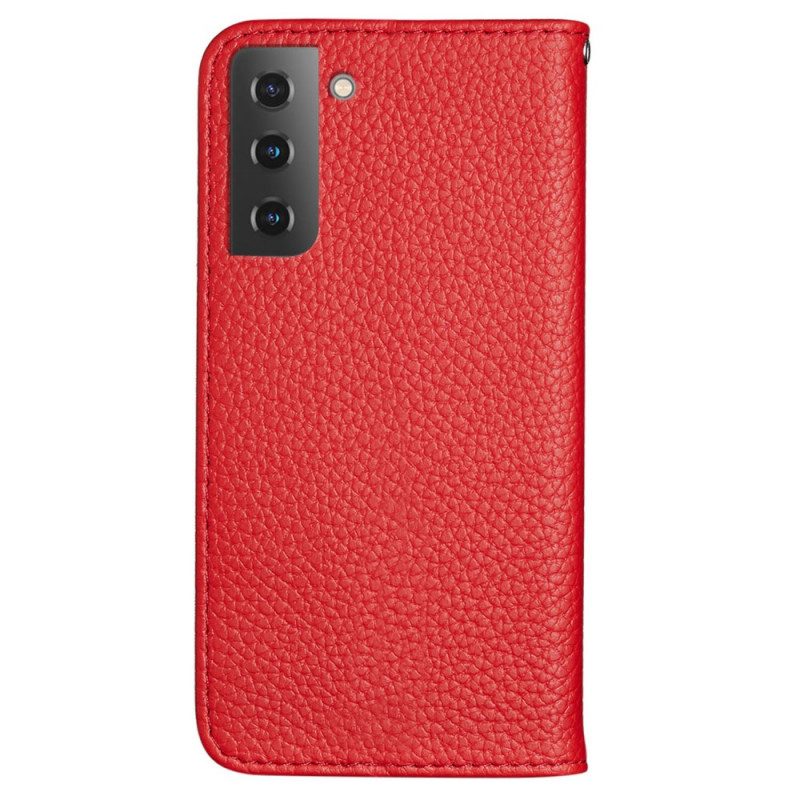 Bescherming Hoesje voor Samsung Galaxy S22 Plus 5G Folio-hoesje Imitatieleer Litchi Ultra Chic