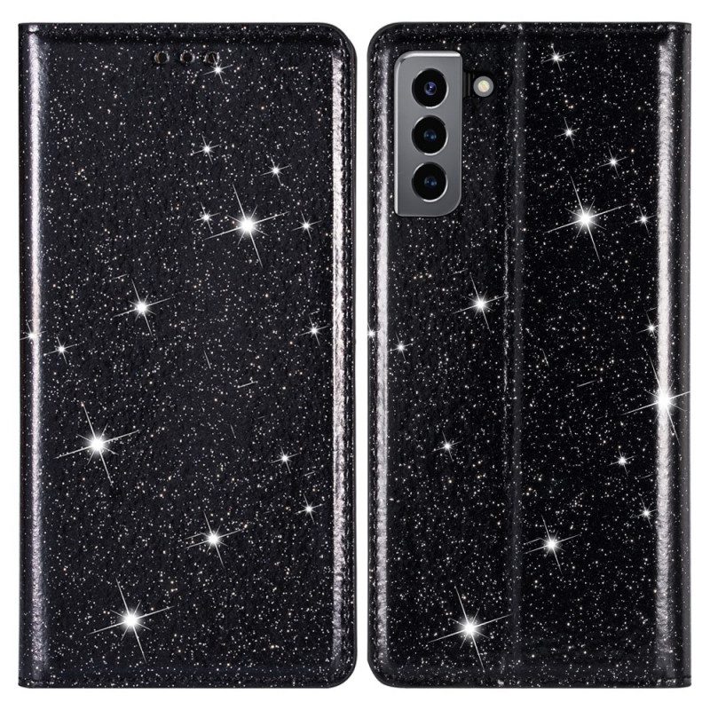 Bescherming Hoesje voor Samsung Galaxy S22 Plus 5G Folio-hoesje Paillettenstijl