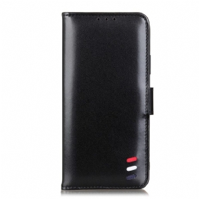 Flip Case voor Samsung Galaxy S22 Plus 5G Driekleurig Leereffect