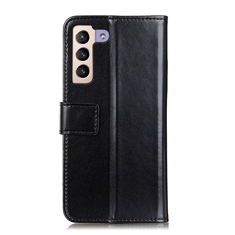 Flip Case voor Samsung Galaxy S22 Plus 5G Driekleurig Leereffect