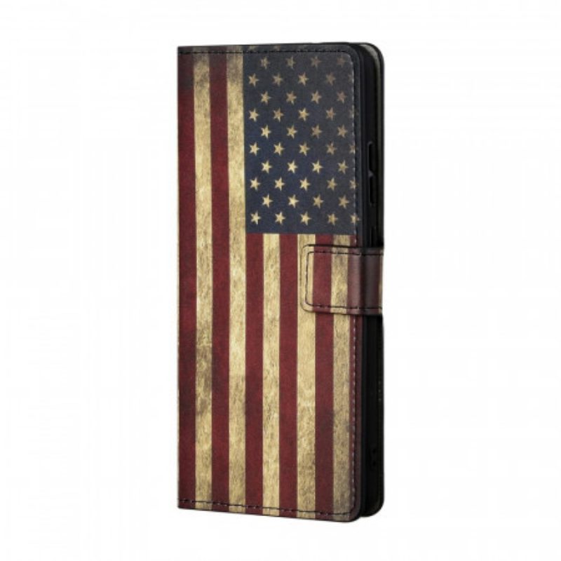 Folio-hoesje voor Samsung Galaxy S22 Plus 5G Amerikaanse Vlag