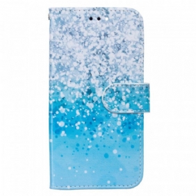 Folio-hoesje voor Samsung Galaxy S22 Plus 5G Blauw Glitterverloop