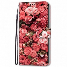 Folio-hoesje voor Samsung Galaxy S22 Plus 5G Bloemen Romantiek