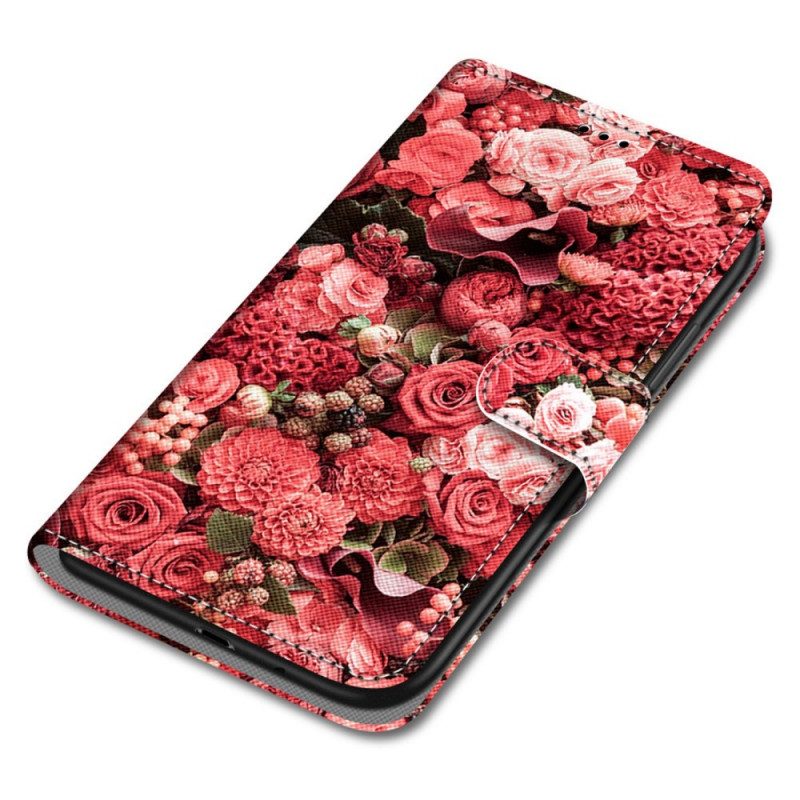 Folio-hoesje voor Samsung Galaxy S22 Plus 5G Bloemen Romantiek