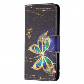 Folio-hoesje voor Samsung Galaxy S22 Plus 5G Gouden Vlinders