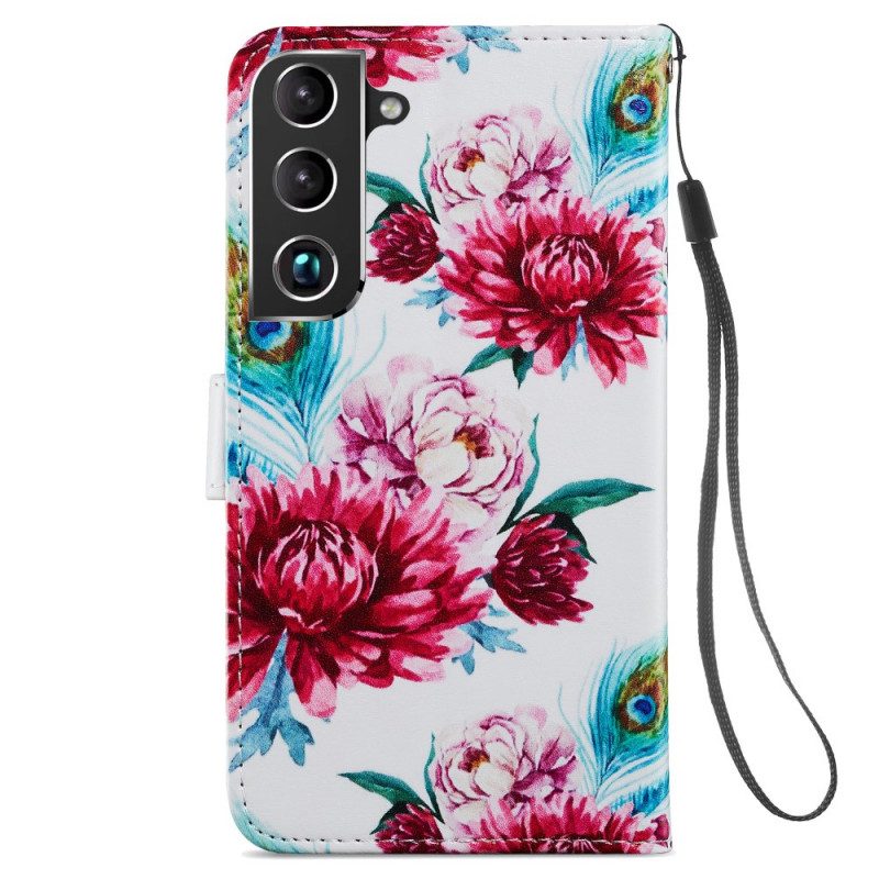 Folio-hoesje voor Samsung Galaxy S22 Plus 5G Intense Bloemen