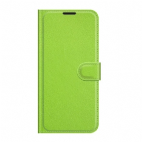 Folio-hoesje voor Samsung Galaxy S22 Plus 5G Klassiek Litchi-leereffect