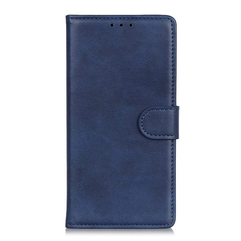 Folio-hoesje voor Samsung Galaxy S22 Plus 5G Mat Leereffect