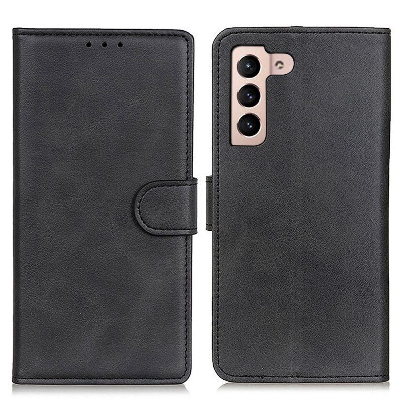 Folio-hoesje voor Samsung Galaxy S22 Plus 5G Mat Leereffect