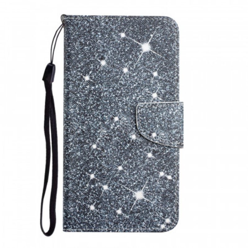 Folio-hoesje voor Samsung Galaxy S22 Plus 5G Met Ketting Pailletten Met Bandjes