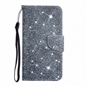 Folio-hoesje voor Samsung Galaxy S22 Plus 5G Met Ketting Pailletten Met Bandjes