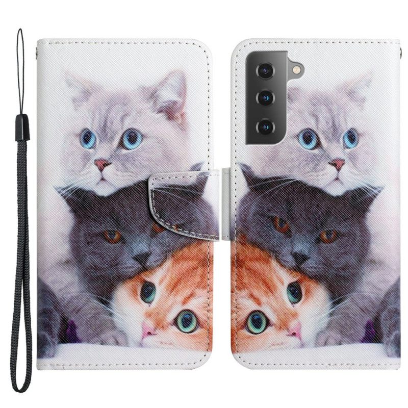 Folio-hoesje voor Samsung Galaxy S22 Plus 5G Mijn Kittens