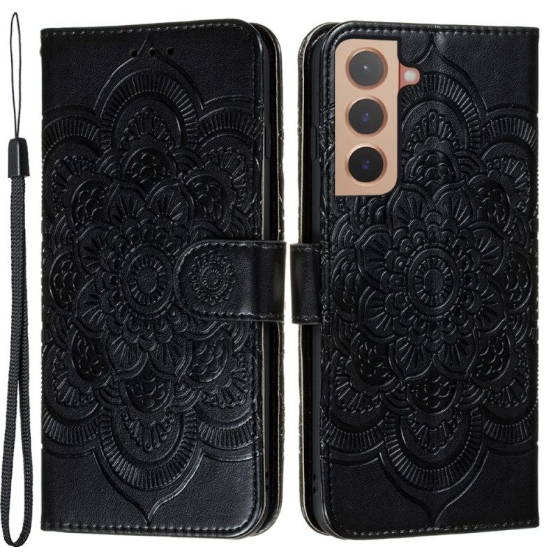 Folio-hoesje voor Samsung Galaxy S22 Plus 5G Volledige Mandala