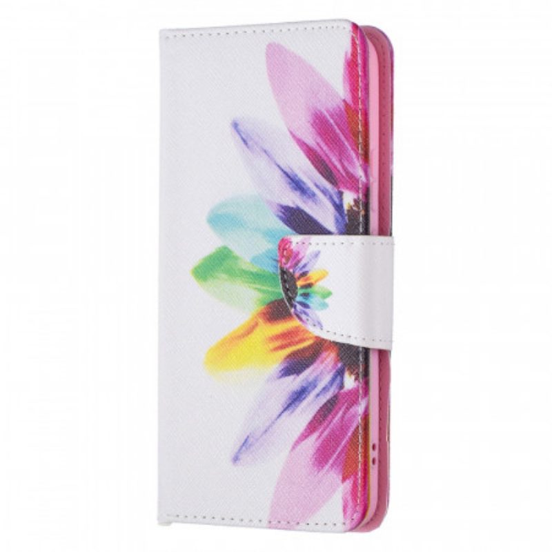 Folio-hoesje voor Samsung Galaxy S22 Plus 5G Waterverf Bloem