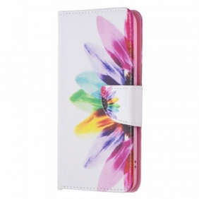 Folio-hoesje voor Samsung Galaxy S22 Plus 5G Waterverf Bloem