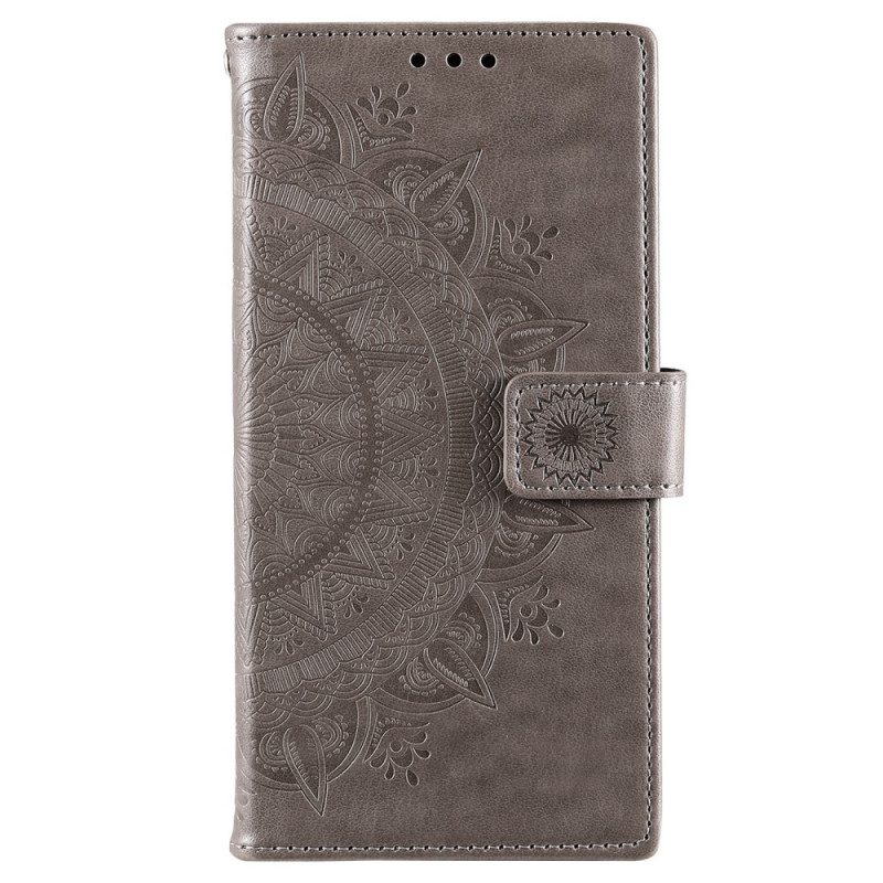 Folio-hoesje voor Samsung Galaxy S22 Plus 5G Zon Mandala