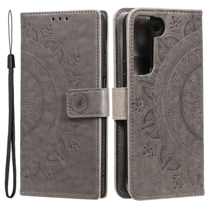 Folio-hoesje voor Samsung Galaxy S22 Plus 5G Zon Mandala