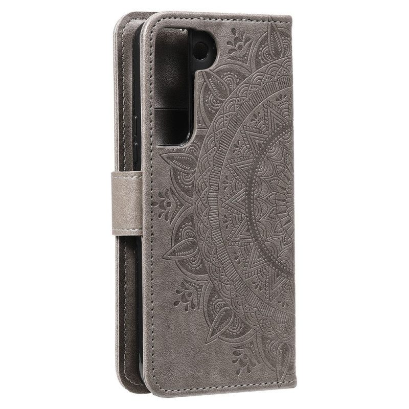 Folio-hoesje voor Samsung Galaxy S22 Plus 5G Zon Mandala