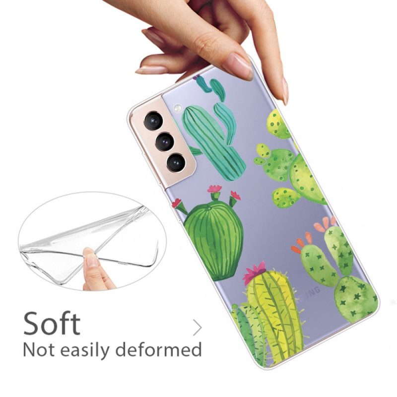 Hoesje voor Samsung Galaxy S22 Plus 5G Aquarel Cactussen