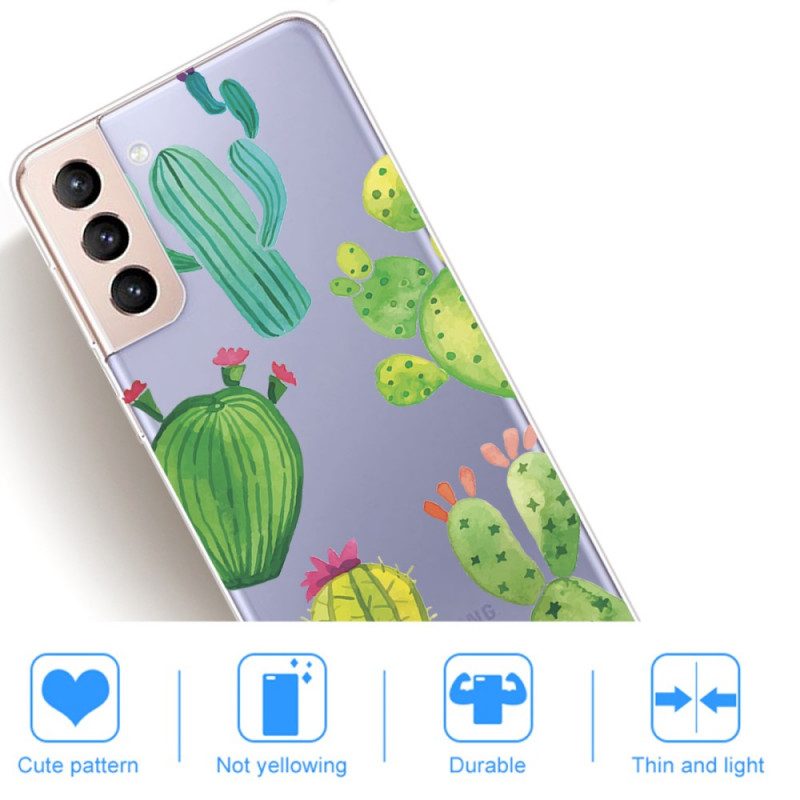 Hoesje voor Samsung Galaxy S22 Plus 5G Aquarel Cactussen