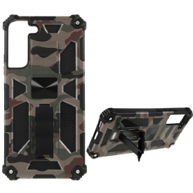 Hoesje voor Samsung Galaxy S22 Plus 5G Camouflage Verwijderbare Ondersteuning