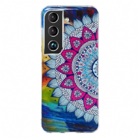 Hoesje voor Samsung Galaxy S22 Plus 5G Fluorescerende Bloemenserie