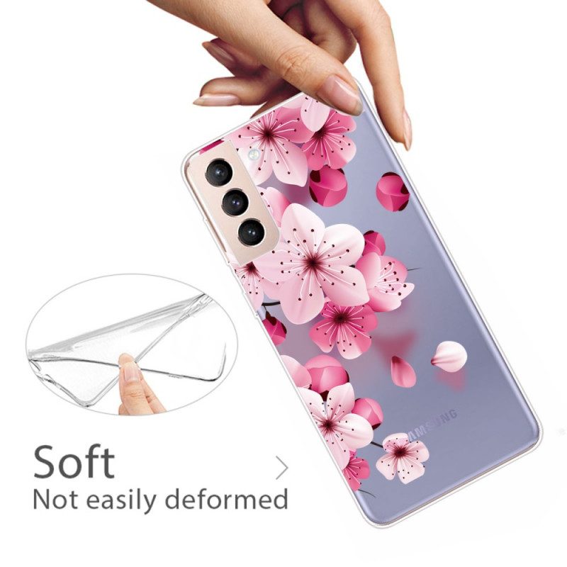 Hoesje voor Samsung Galaxy S22 Plus 5G Kleine Roze Bloemen