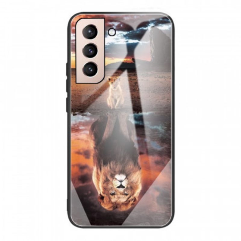 Hoesje voor Samsung Galaxy S22 Plus 5G Lion Cub's Dream Gehard Glas