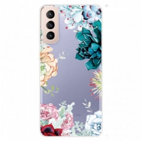 Hoesje voor Samsung Galaxy S22 Plus 5G Naadloze Aquarel Bloemen