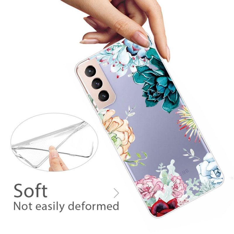 Hoesje voor Samsung Galaxy S22 Plus 5G Naadloze Aquarel Bloemen