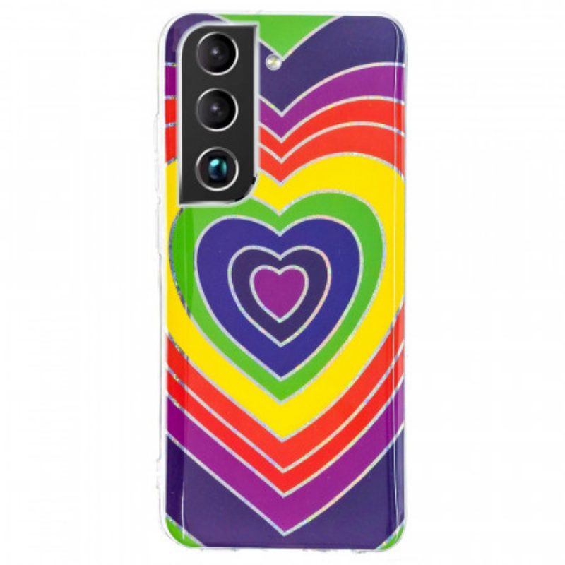 Hoesje voor Samsung Galaxy S22 Plus 5G Psychedelisch Hart