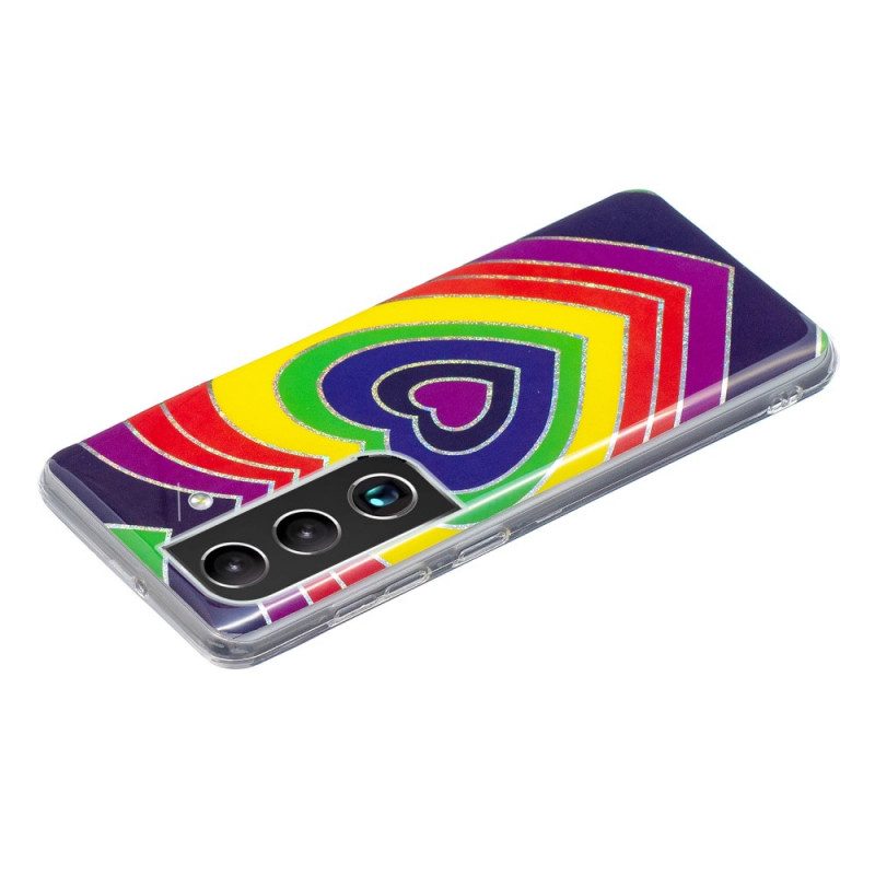 Hoesje voor Samsung Galaxy S22 Plus 5G Psychedelisch Hart