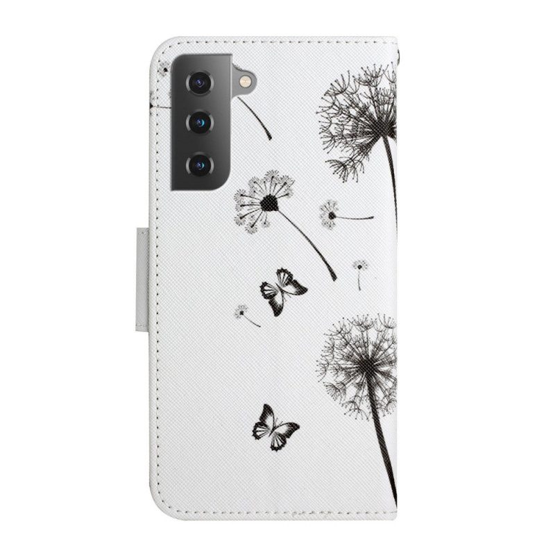 Leren Hoesje voor Samsung Galaxy S22 Plus 5G Baby Love Paardebloem