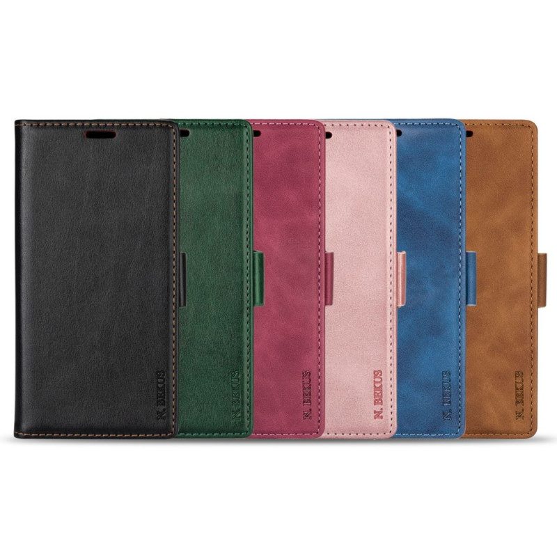 Leren Hoesje voor Samsung Galaxy S22 Plus 5G Ln.bekus Ledereffect