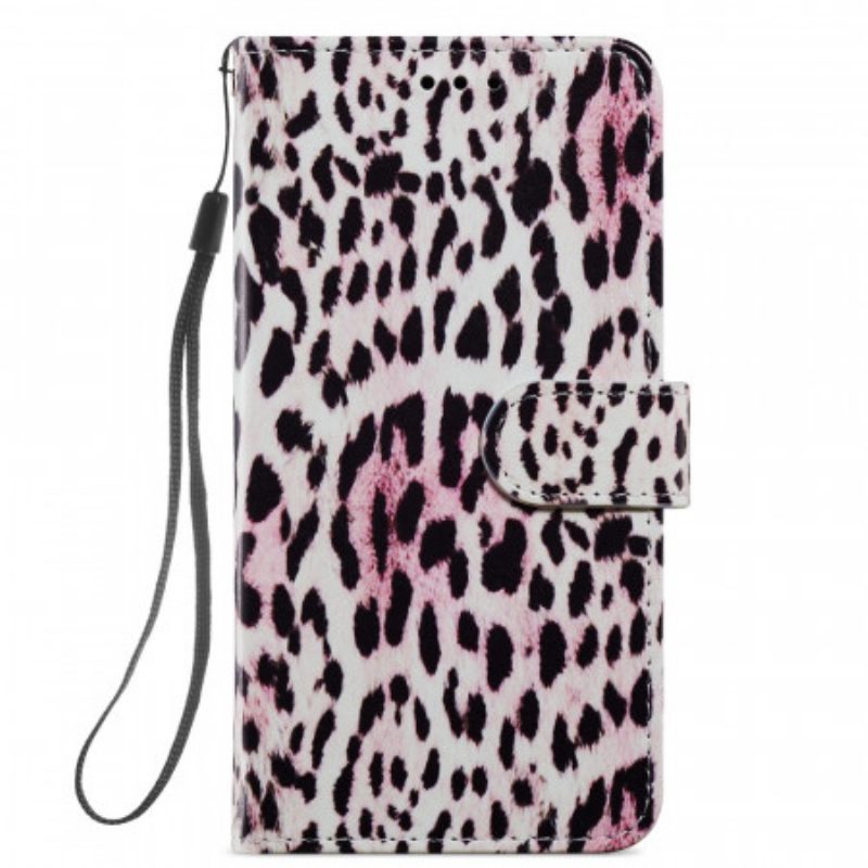 Leren Hoesje voor Samsung Galaxy S22 Plus 5G Luipaardprint