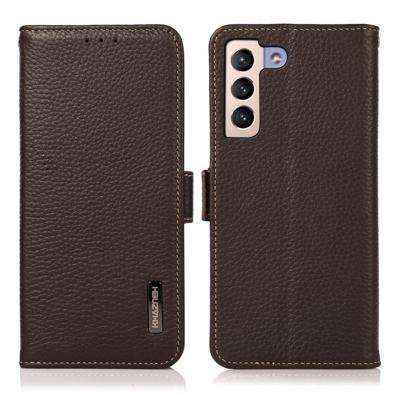 Leren Hoesje voor Samsung Galaxy S22 Plus 5G Lychee Leer Khazneh Rfid