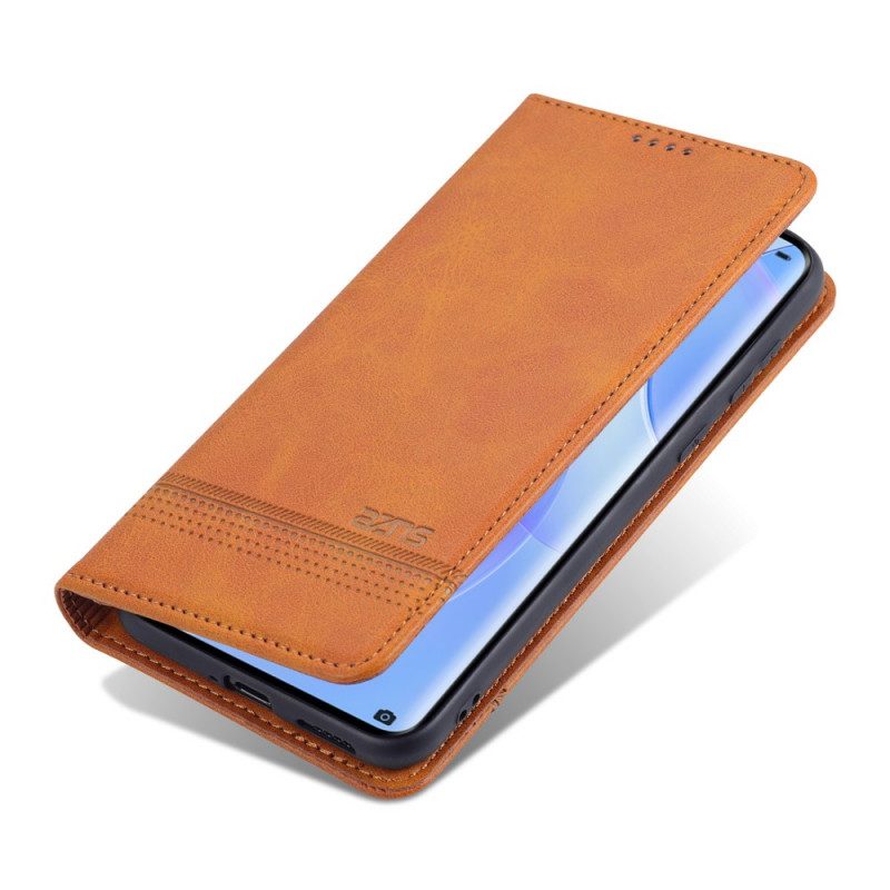 Bescherming Hoesje voor Huawei P50 Pro Folio-hoesje Azns Leerstyling