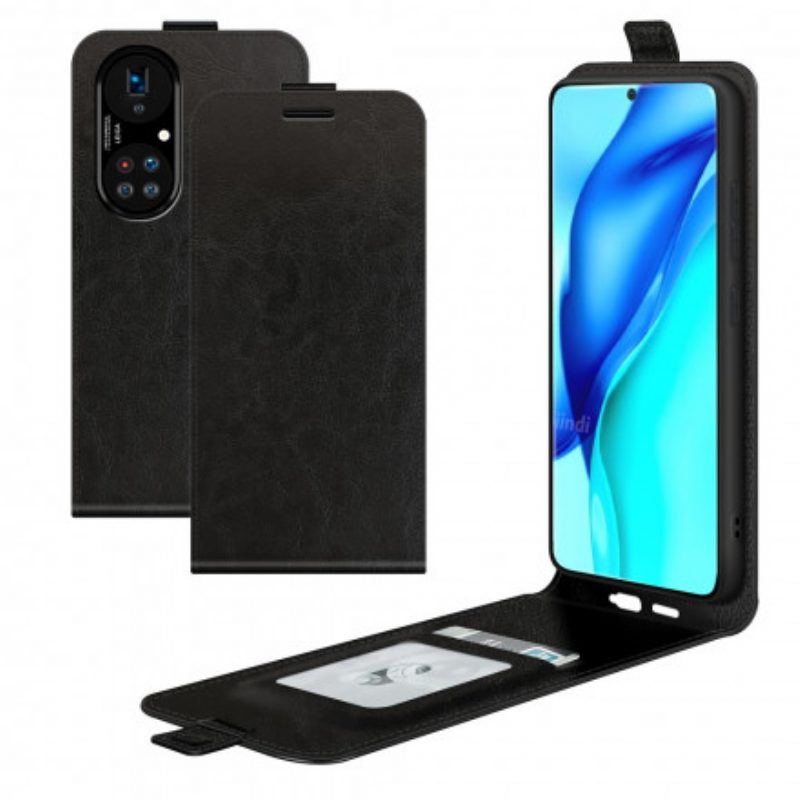 Flip Case voor Huawei P50 Pro Folio-hoesje Verticale Flap Leer Effect