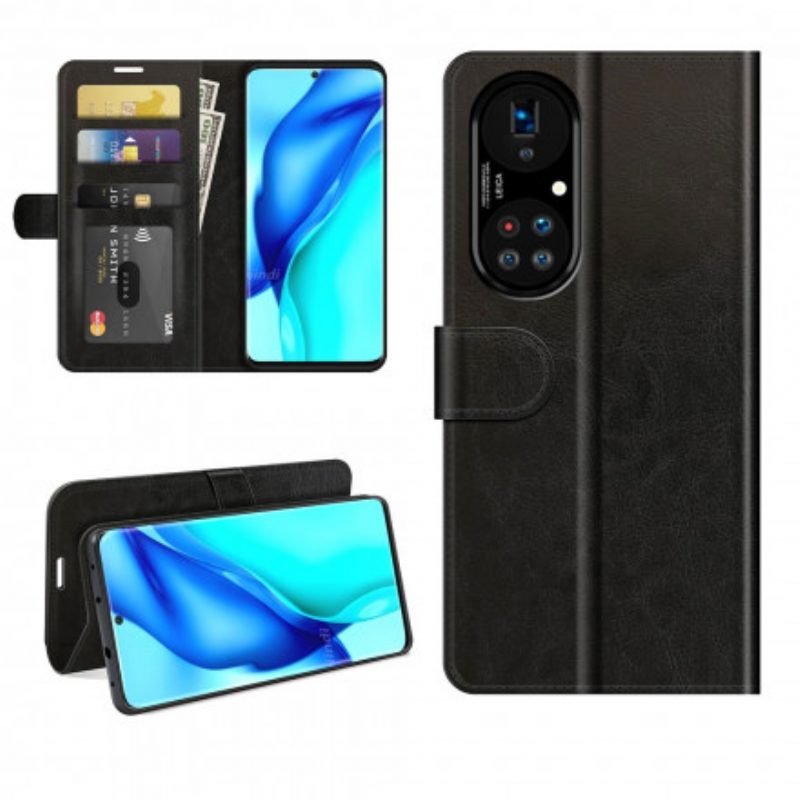 Flip Case voor Huawei P50 Pro Stijl Lederen Ontwerp