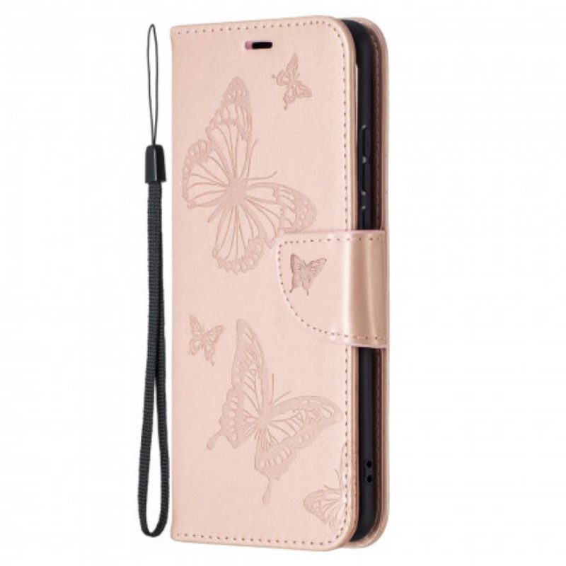 Folio-hoesje voor Huawei P50 Pro Flip Case Vlinders En Schuine Klep