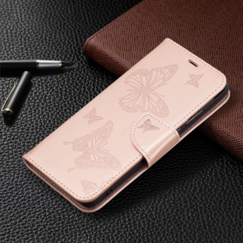 Folio-hoesje voor Huawei P50 Pro Flip Case Vlinders En Schuine Klep